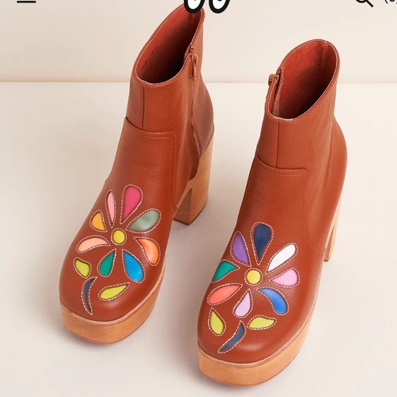 Charlotte Stone Shoes - CHARLOTTE STONE PENNY BOOTS WHISKEY FLORAL